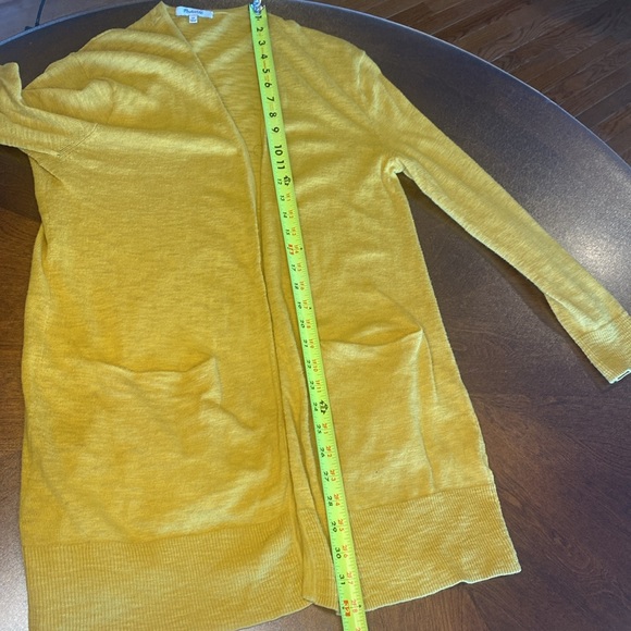 Madewell Summer Ryder open golden yellow lightweight Cardigan XS - Picture 6 of 6